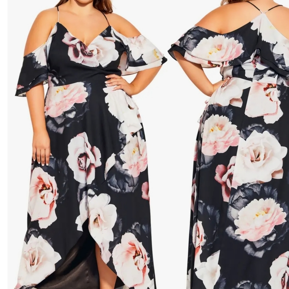 City Chic Austin Floral Maxi Dress